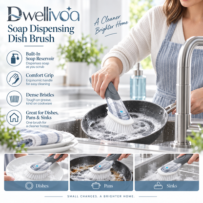 Dwellivoa® Soap Dispensing Dish Brush