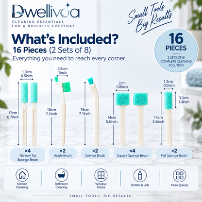 Dwellivoa® 16-Piece Detail Cleaning Tool Set