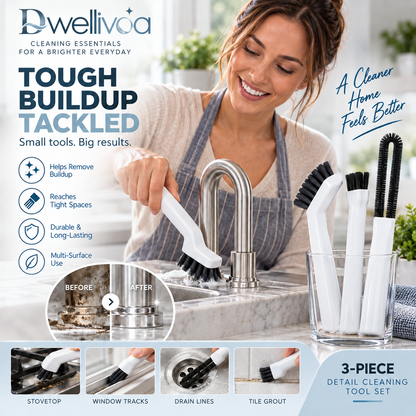 Dwellivoa® 3-Piece Precision Cleaning Brush Set