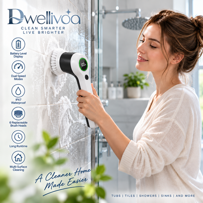 Dwellivoa® Multi-Surface Electric Spin Scrubber