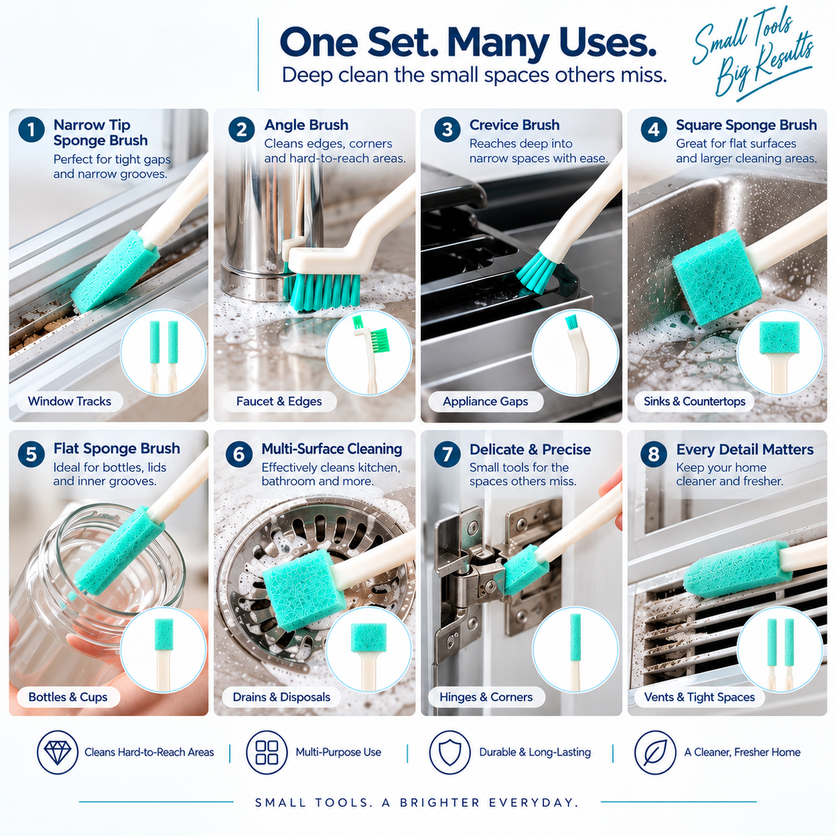 Dwellivoa® 16-Piece Detail Cleaning Tool Set